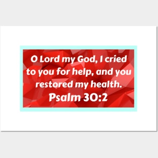 Bible Verse Psalm 30:2 Posters and Art